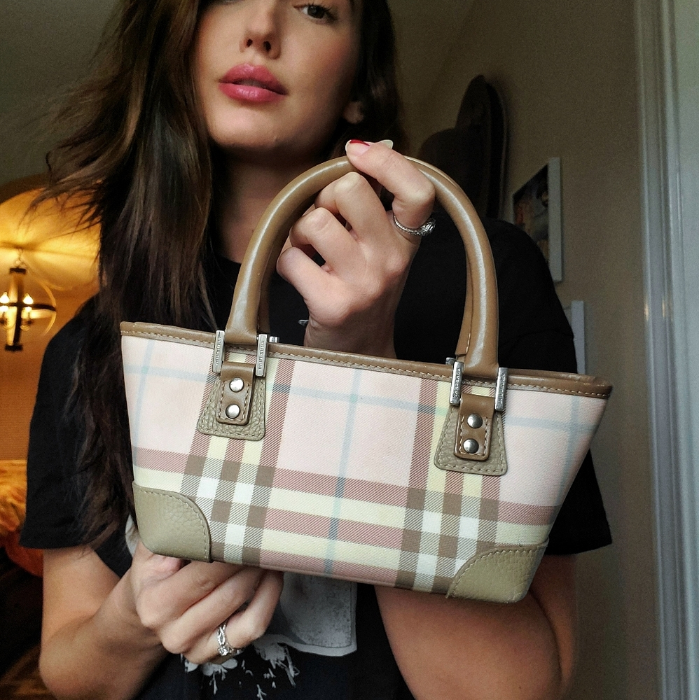 Finaldropburberry Mini Candy Nova Check Boston Bag - image 1